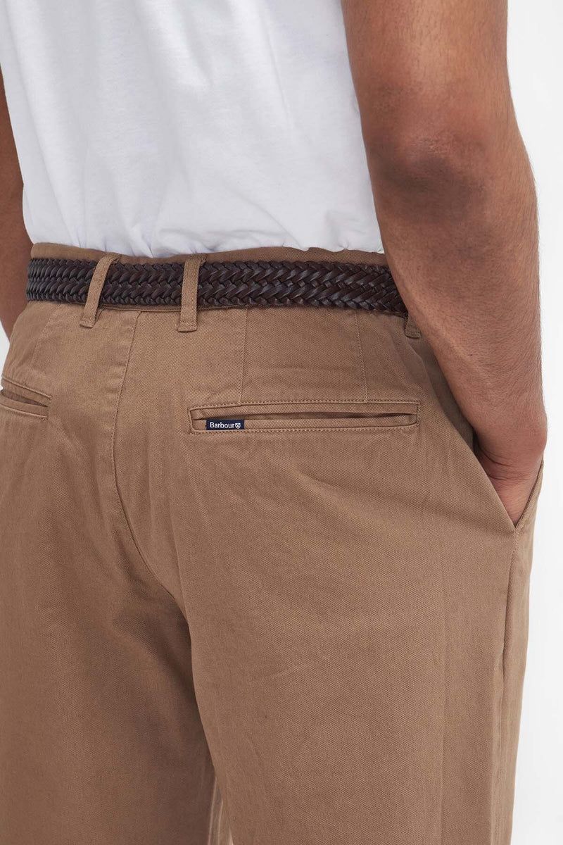 Pantaloni in tessuto stretch lavato dalla vestibilità leggermente aderente 