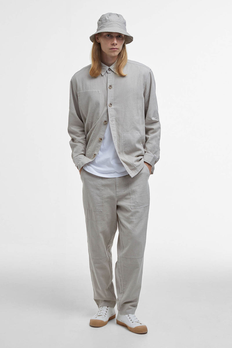 Linen-Blend Relaxed Trousers