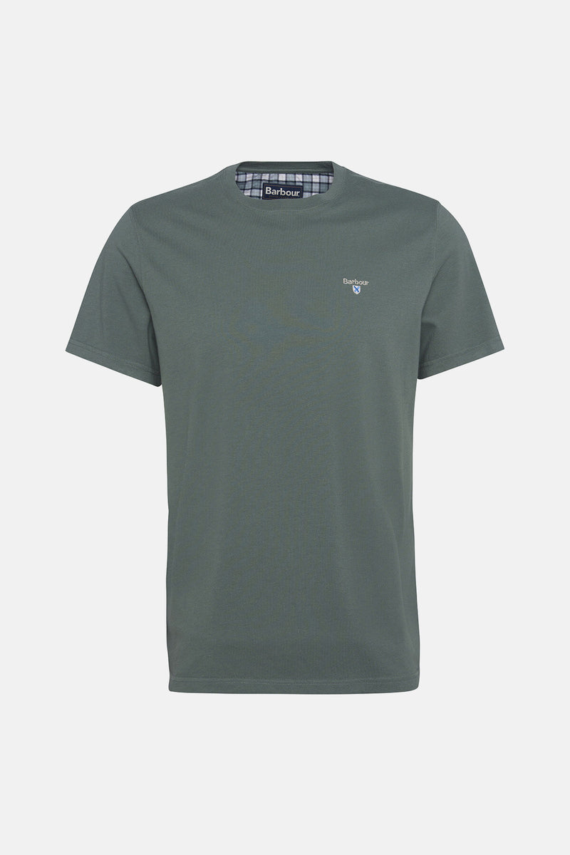 T-shirt sportiva con dettagli in tartan