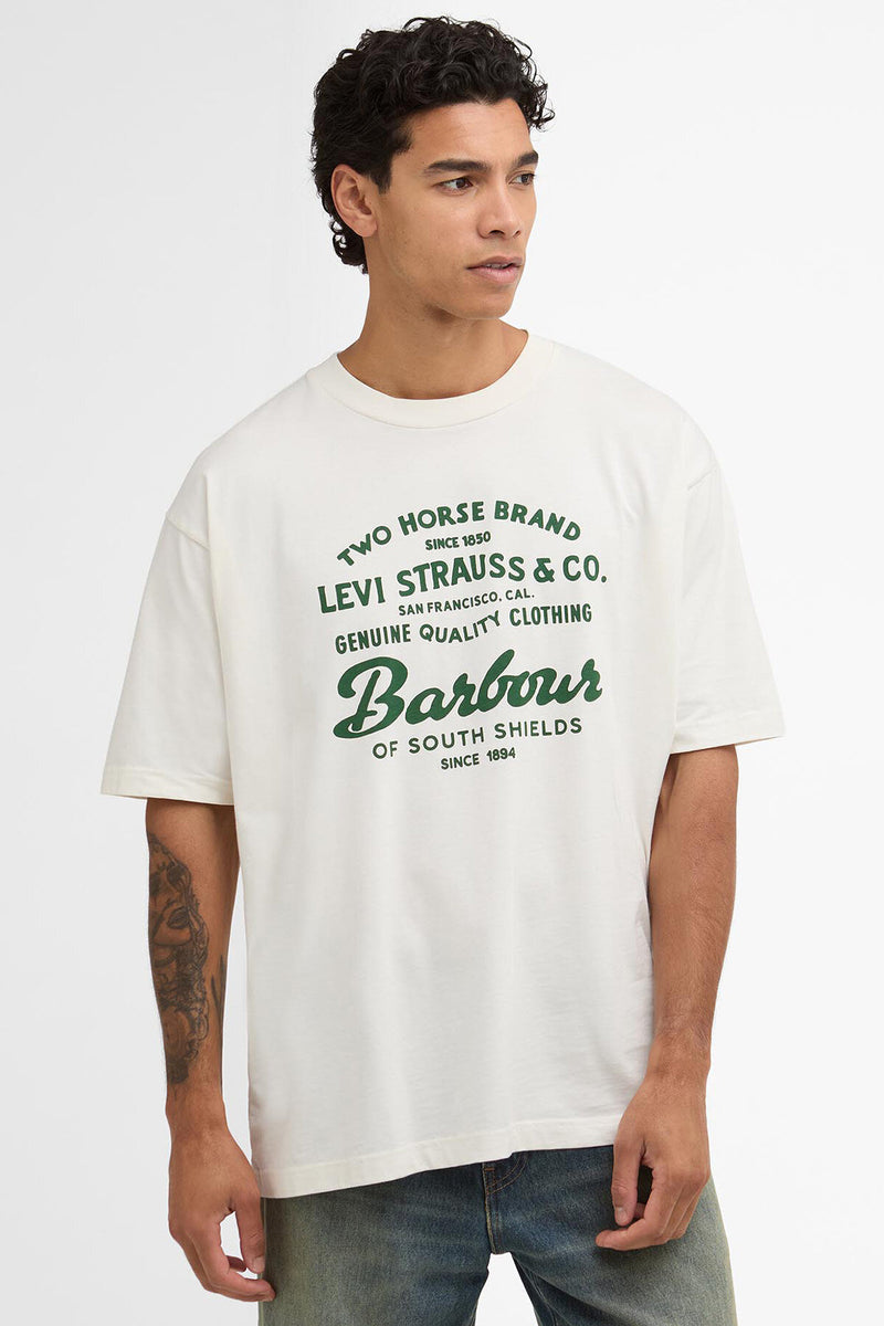 T-shirt con stampa Barbour x Levi's