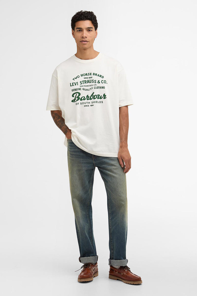 T-shirt con stampa Barbour x Levi's