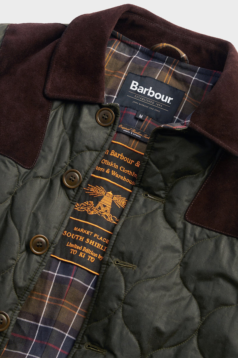 Barbour x TO KI TO Sporting Quilted Waxed Jacket