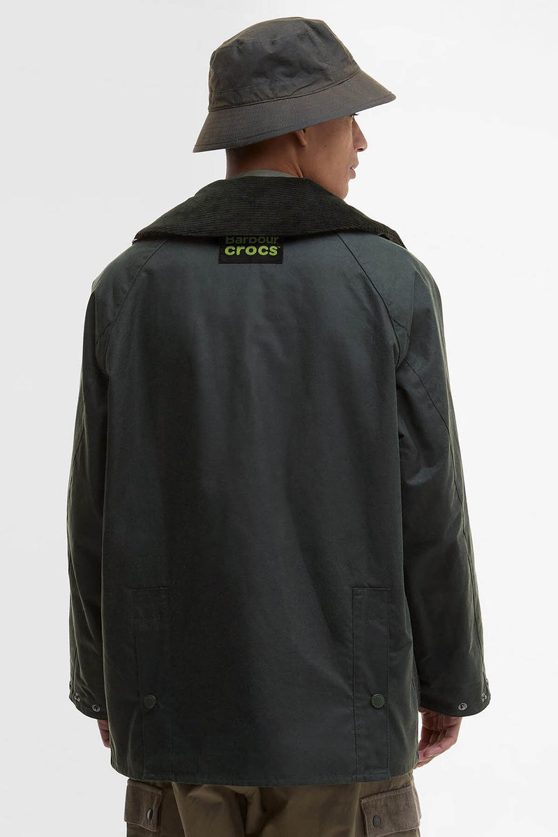 Barbour x Crocs Oversized Bedale Waxed Jacket