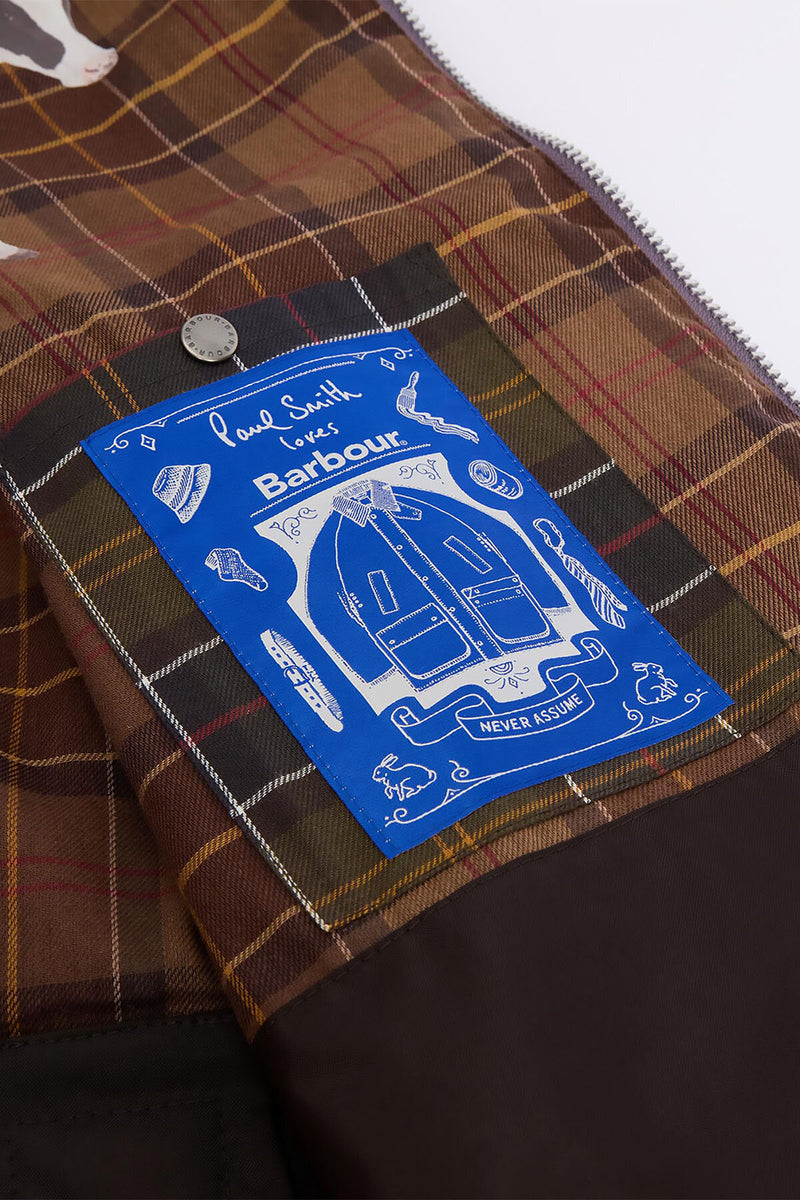 Giacca cerata Bedale oversize Paul Smith loves Barbour