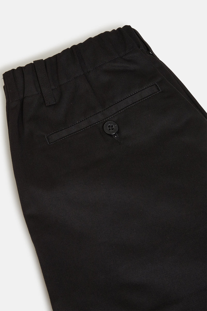 Pantaloni in twill a vestibilità affusolata con piega interna