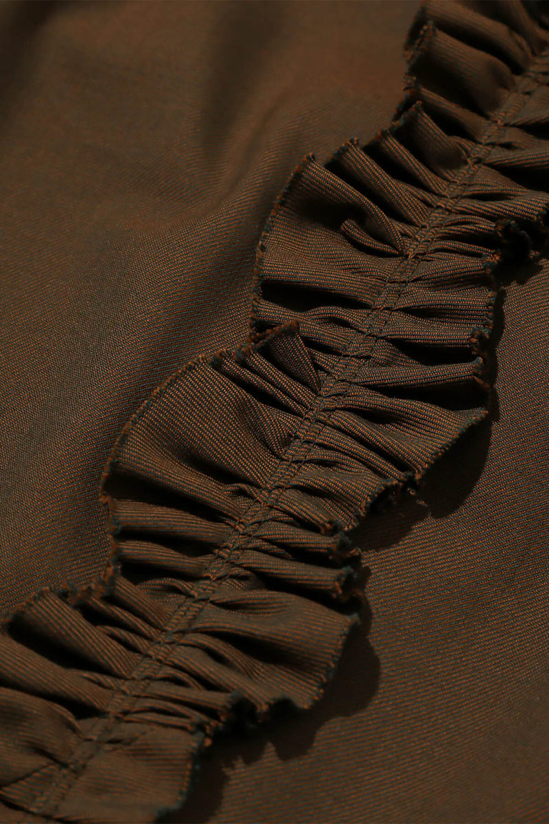 Frill Side Pants - Gabardine