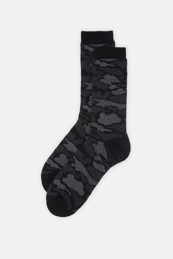 Pile camo crew socks