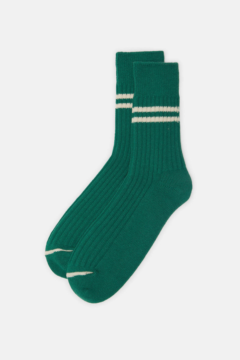 Merino lambs wool stripe socks