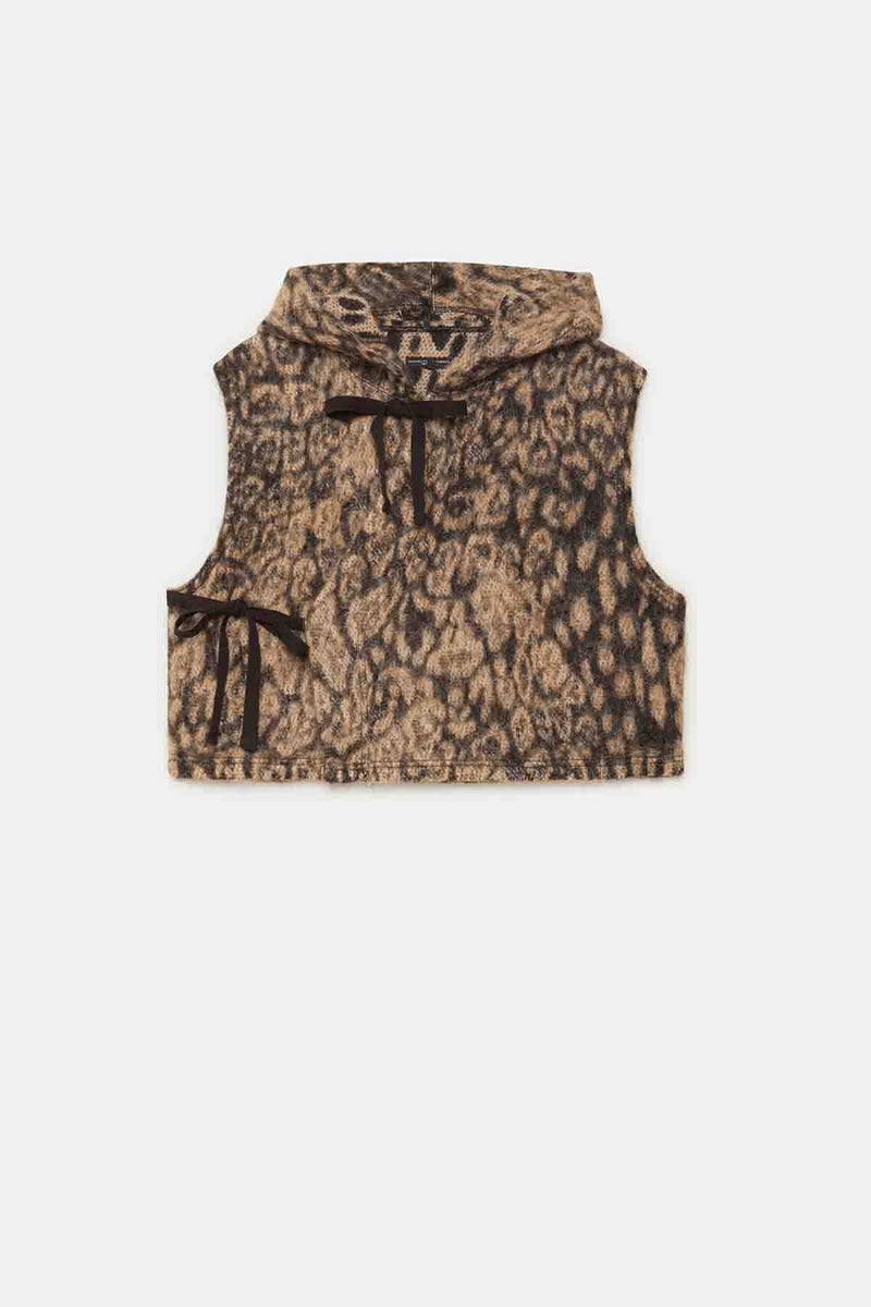 Gilet in Maglia con Chiusura a Portafoglio