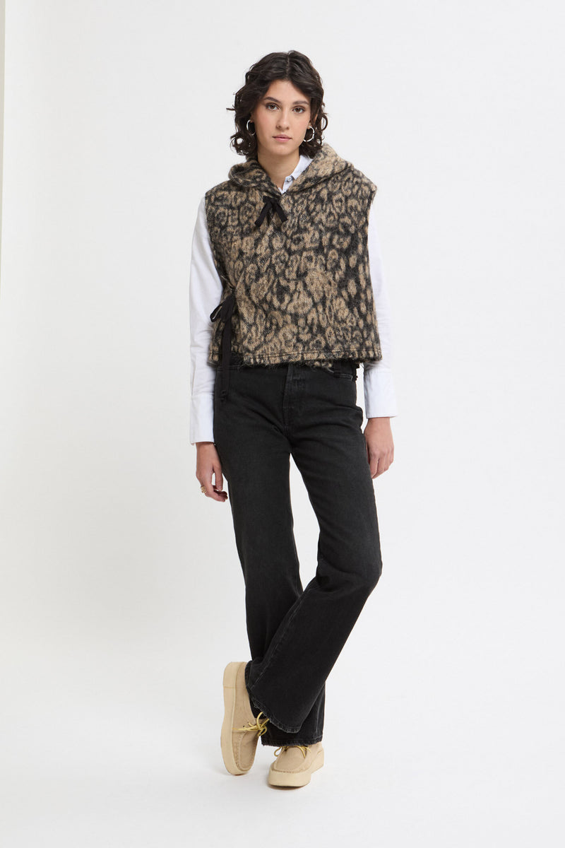 Gilet in Maglia con Chiusura a Portafoglio