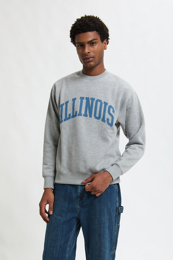 Felpa con stampa Illinois