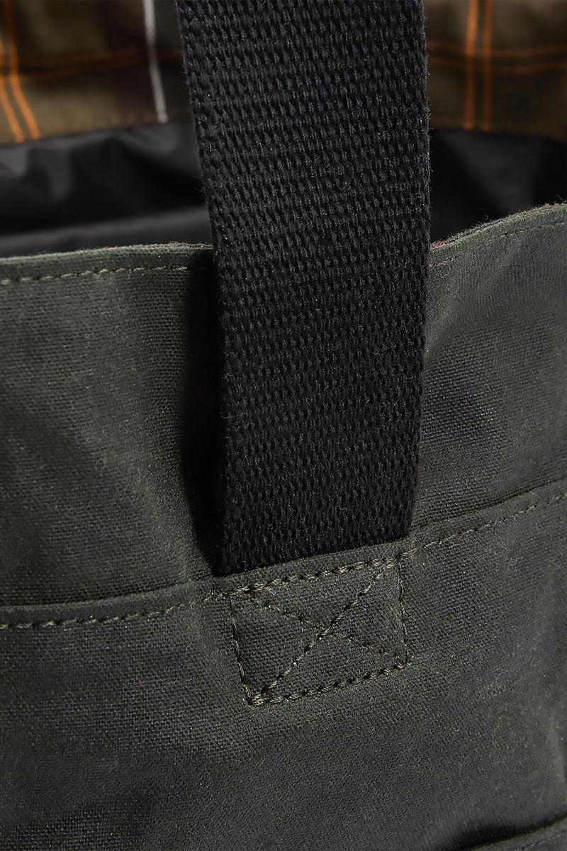 Borsa tote Field in tessuto cerato Barbour