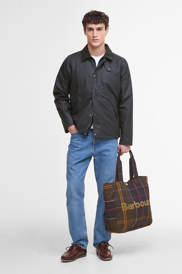 Borsa tote Telfield in tartan Barbour