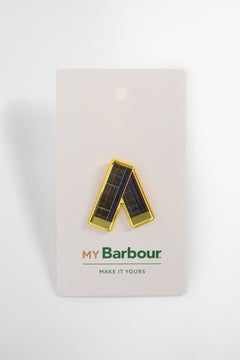 Spilla con sciarpa in tartan Barbour
