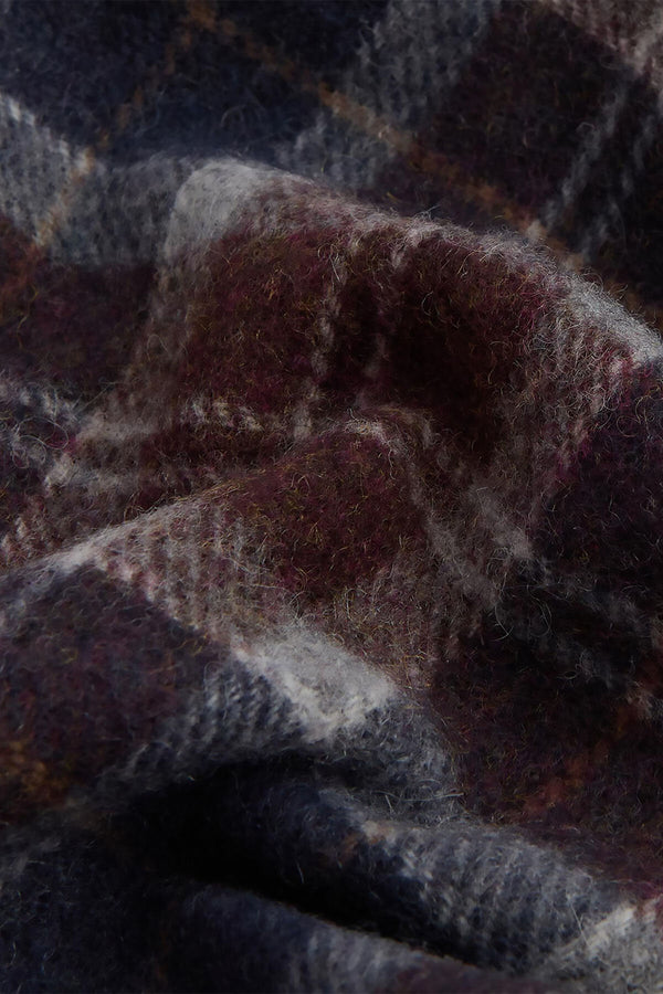 Sciarpa con motivo tartan in lana d’agnello