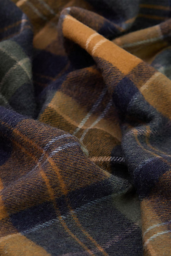 Sciarpa Brack in tartan con finitura patchwork