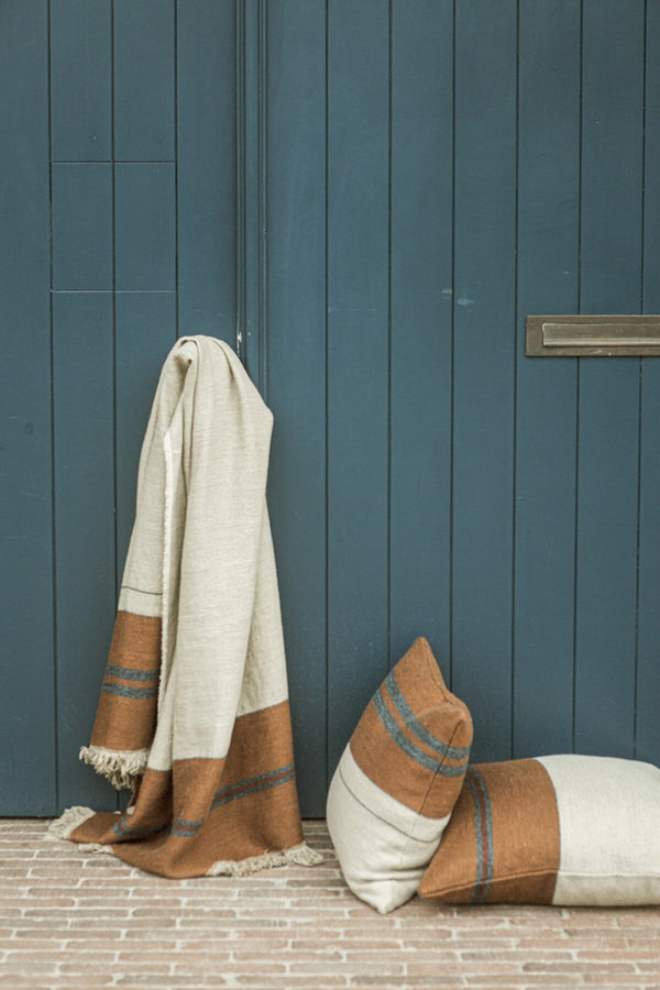 Fodera per cuscino The Highland Stripe Smoke