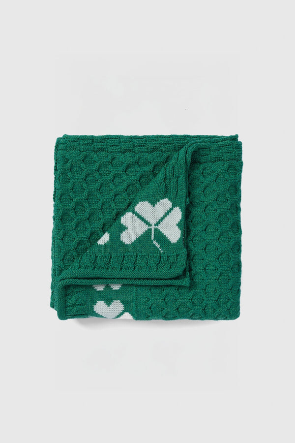 Shamrock Heritage Aran Throw - green