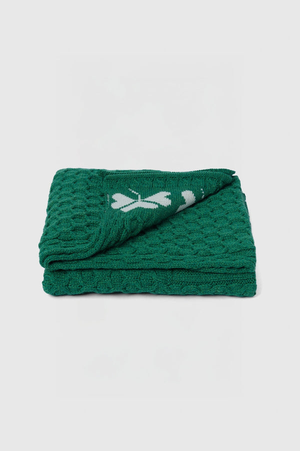 Shamrock Heritage Aran Throw - green