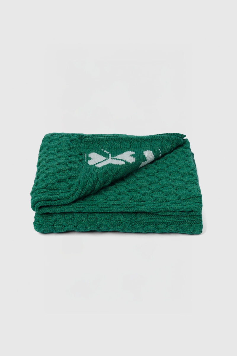 Shamrock Heritage Aran Throw - green