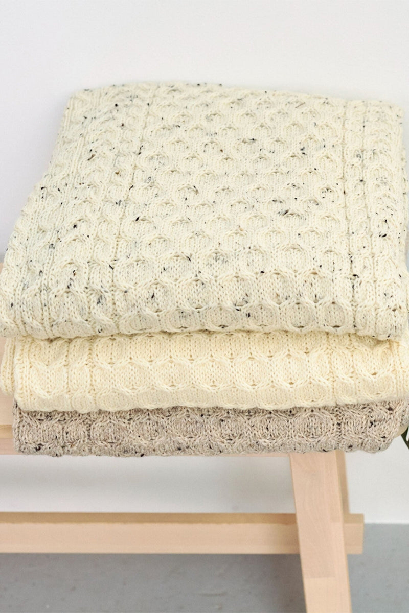 Coperta in lana Bertra Aran Classic - Crema