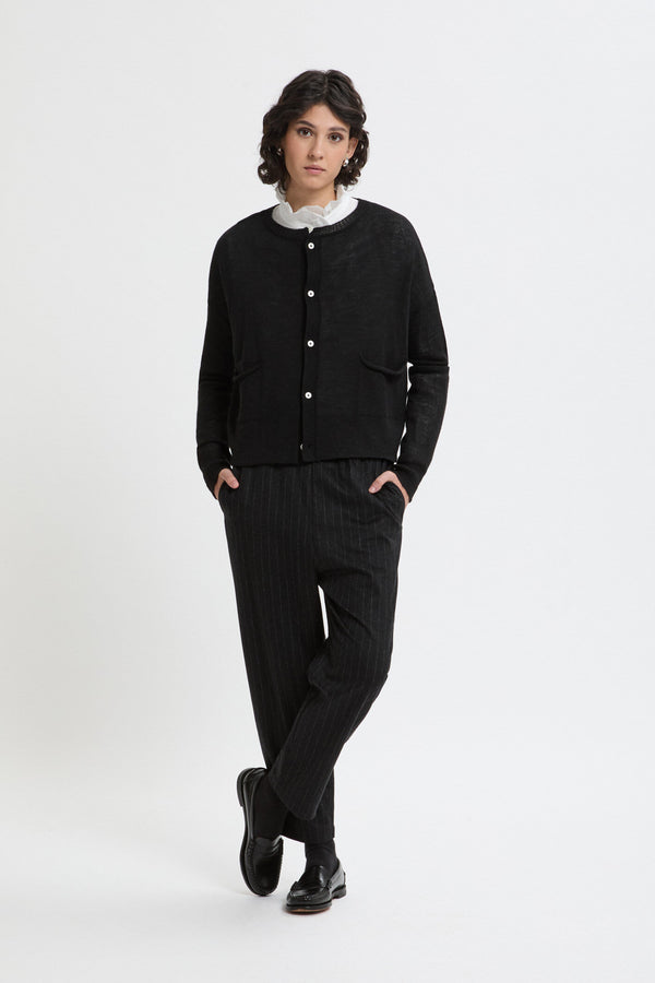 Cardigan Jaw leggero a girocollo