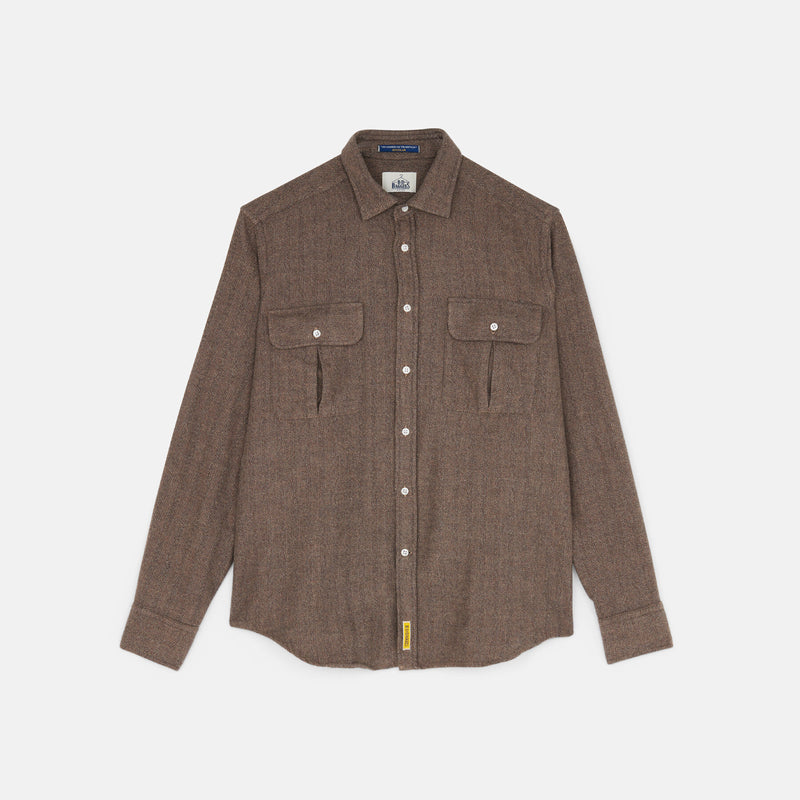 Bradford shirt with herringbone pattern