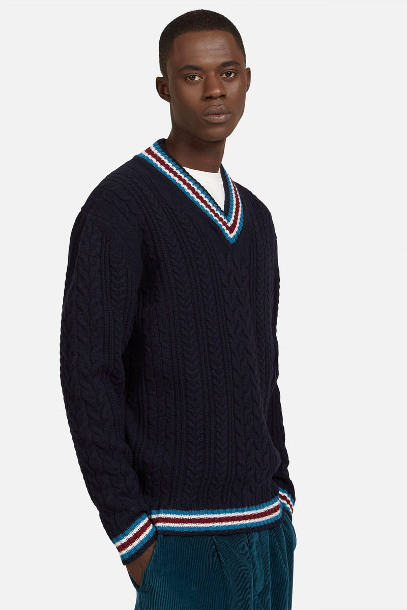 Premium Cable V Neck