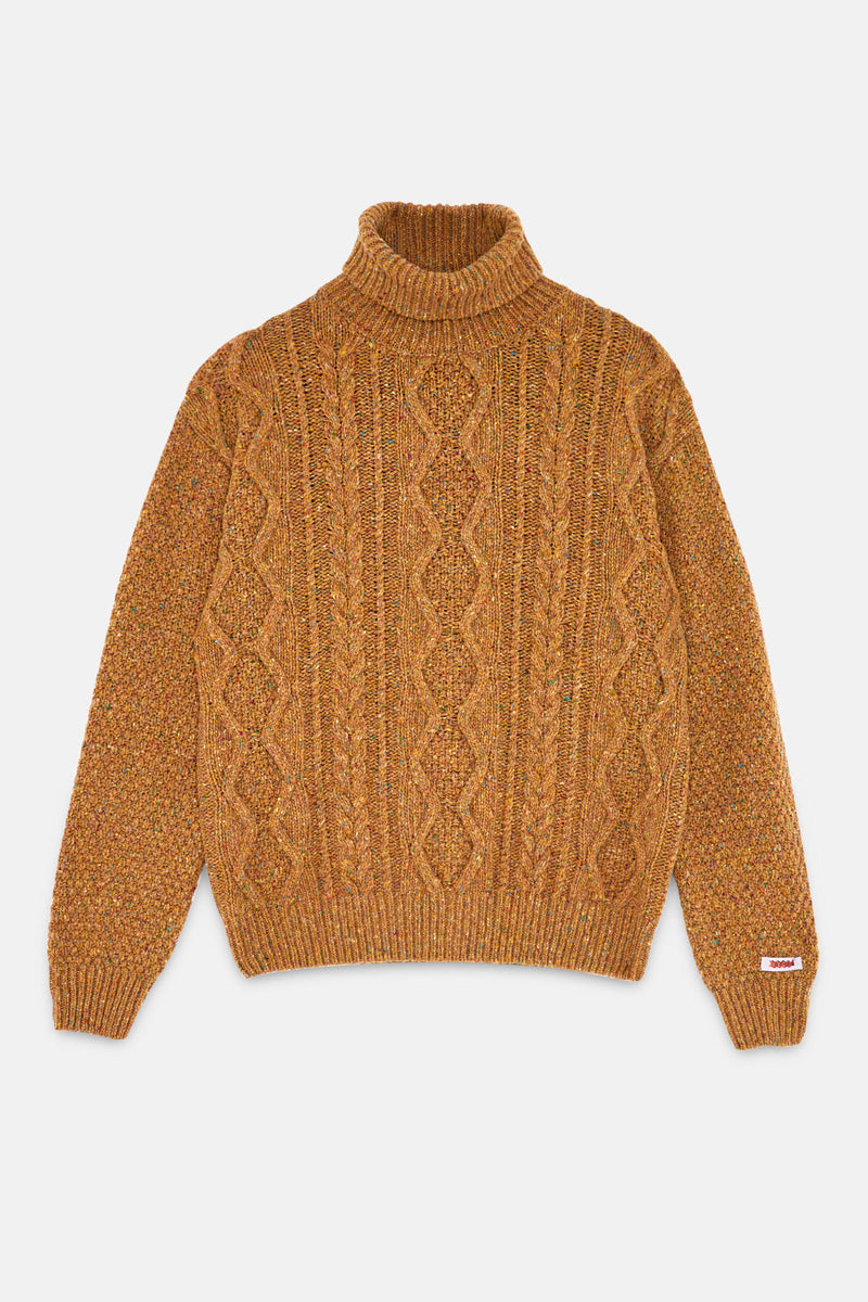 Maglione a collo alto Aran