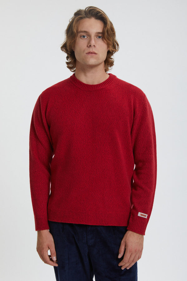 Maglione a girocollo melange