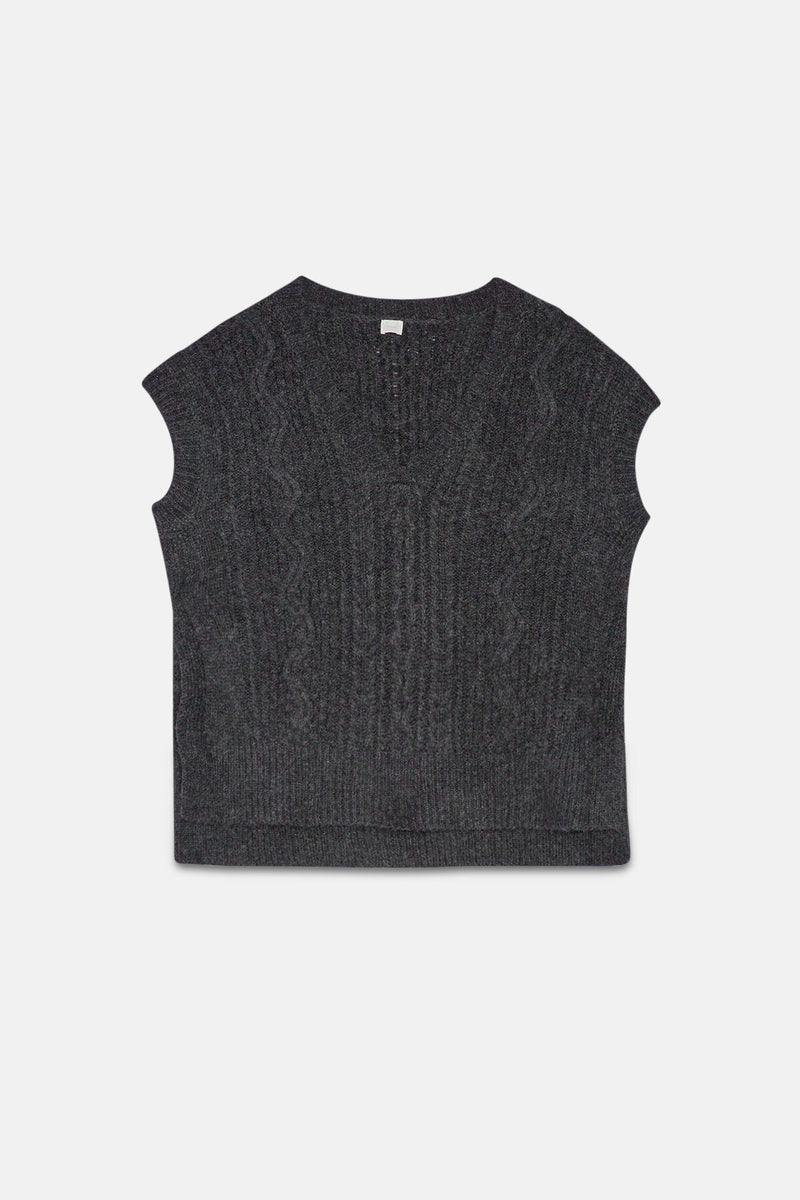 Alpaca-blend vest