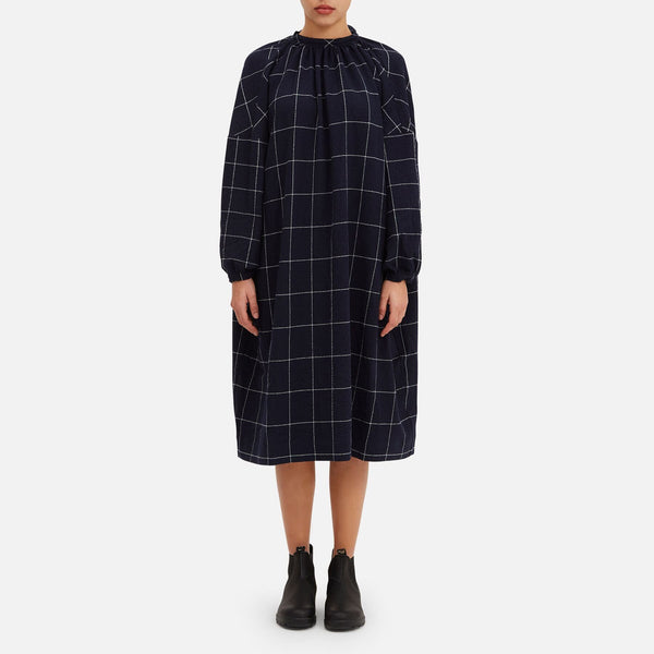 Abito oversized a quadri