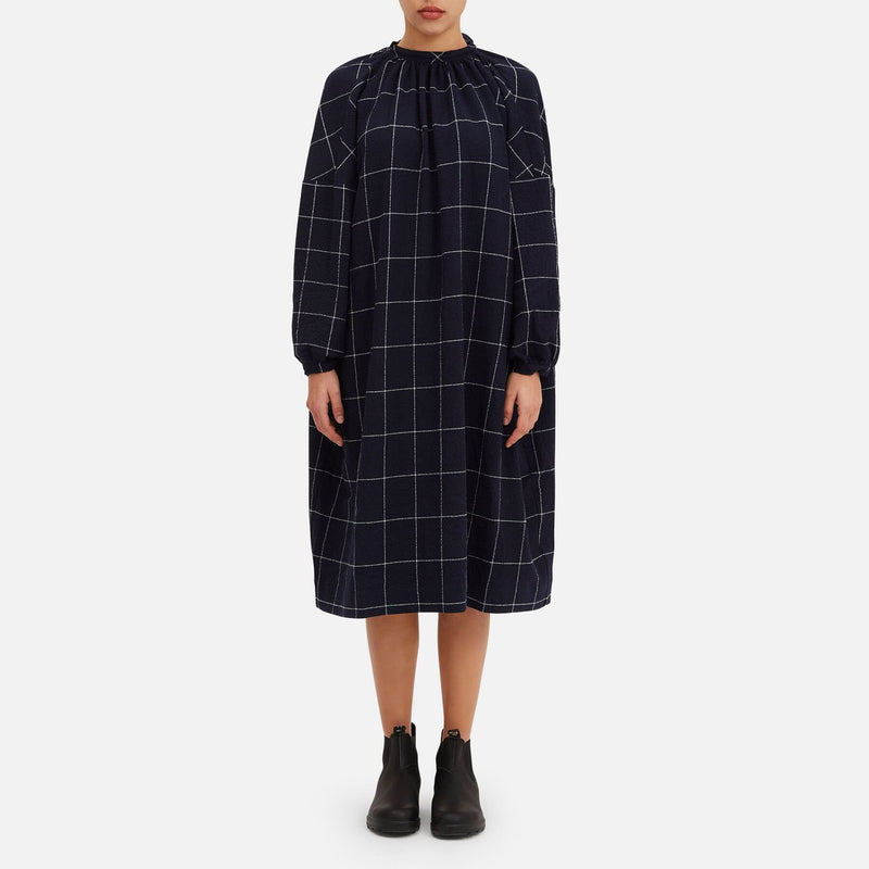 Abito oversized a quadri