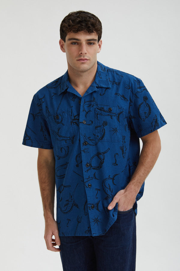RUSTIC SHORT SLEEVE CAMP SHIRT