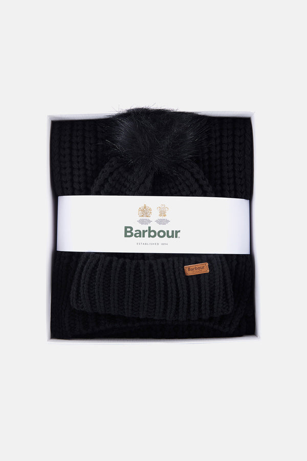 Barbour Saltburn Beanie & Scarf Gift Set