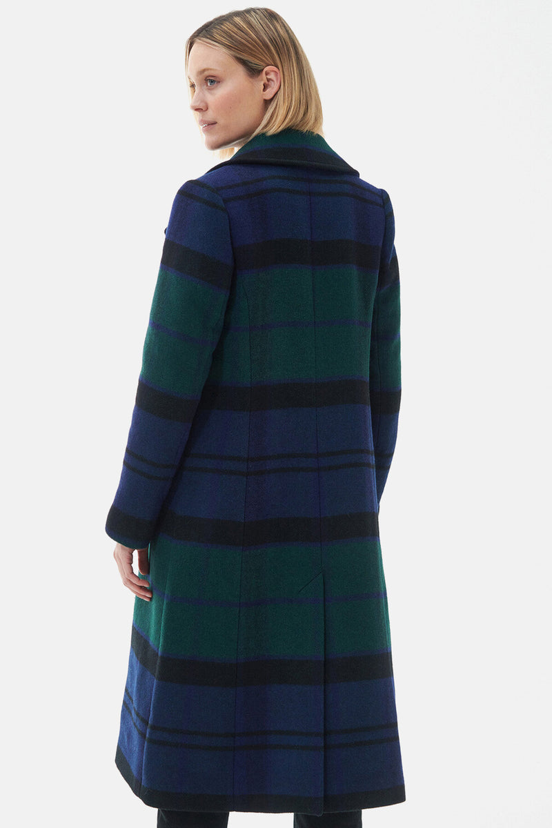 Cappotto lungo in lana Tartan Marlene