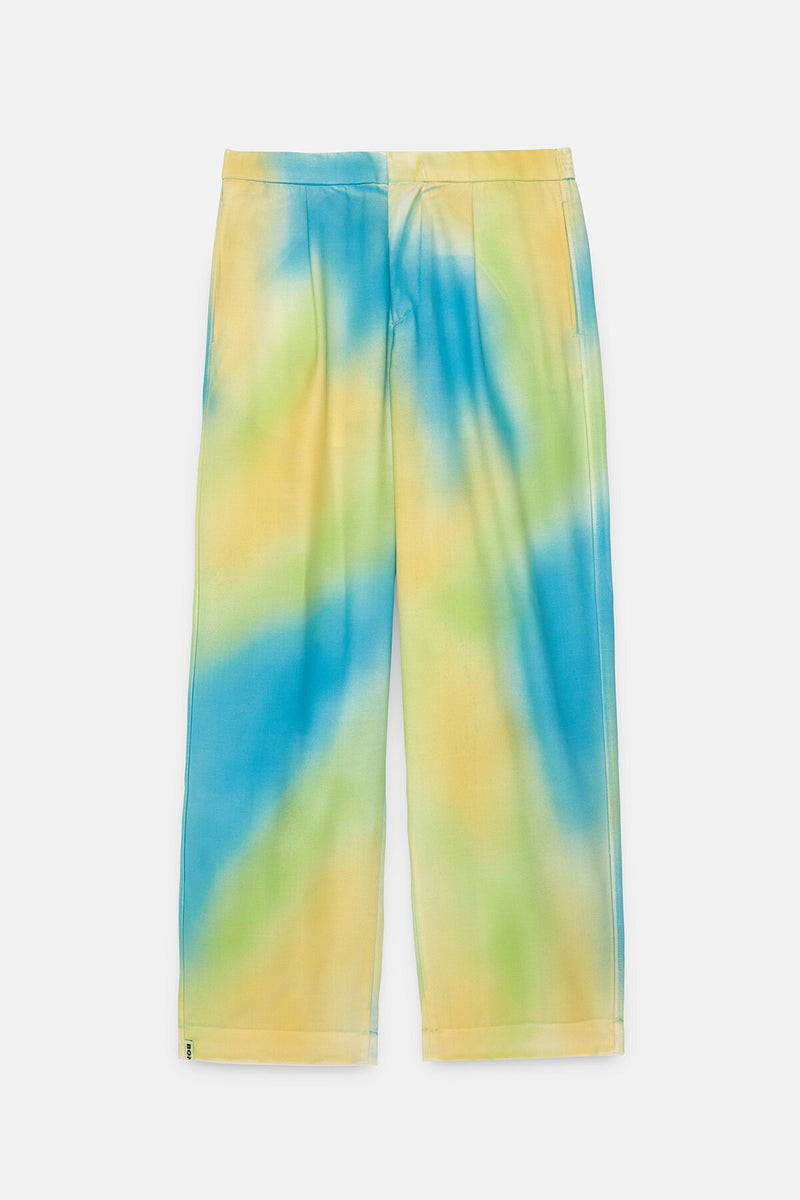 Spray effect trousers