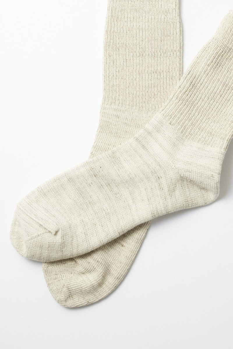 White Ribbed Socks