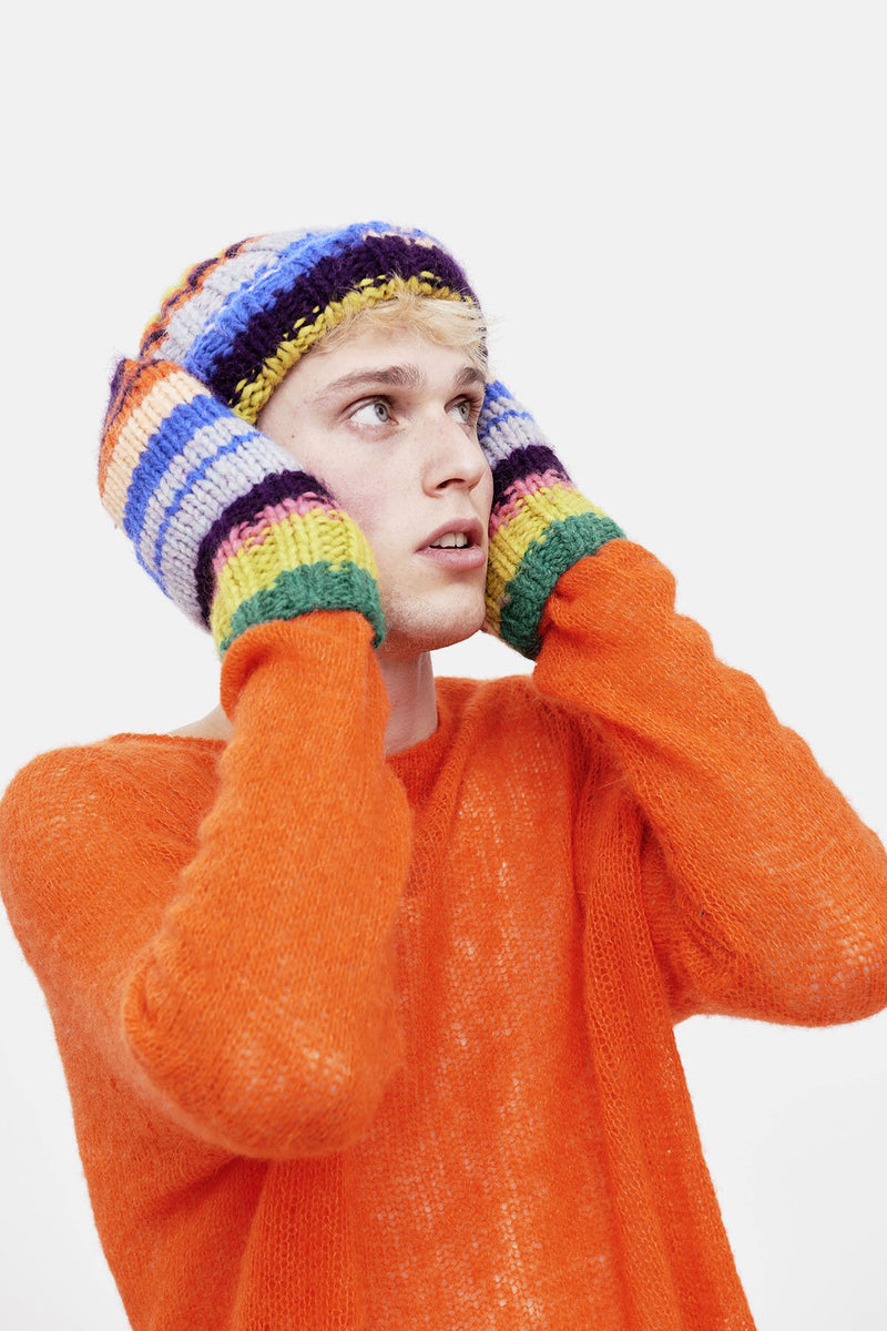 Guanti di lana a righe Anthea